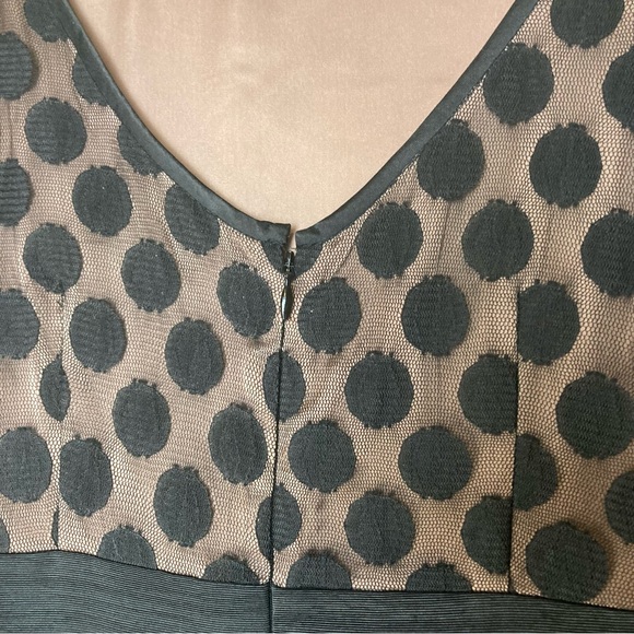 LBD by ElizaJ Dress with Polka dots Sheer Arms Size 6 - Picture 10 of 11
